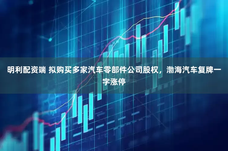 明利配资端 拟购买多家汽车零部件公司股权，渤海汽车复牌一字涨停