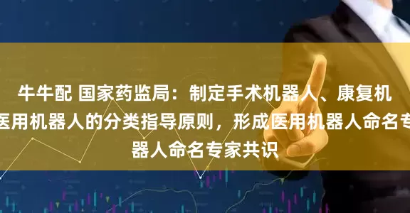 牛牛配 国家药监局：制定手术机器人、康复机器人等医用机器人的分类指导原则，形成医用机器人命名专家共识