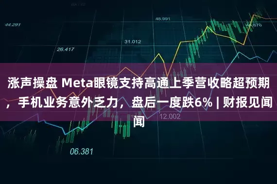涨声操盘 Meta眼镜支持高通上季营收略超预期，手机业务意外乏力，盘后一度跌6% | 财报见闻